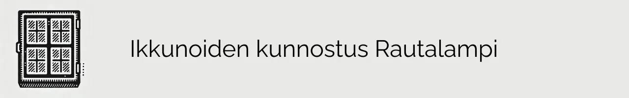 Ikkunoiden kunnostus Rautalampi